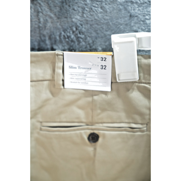 Goodfellow & Co Slim Trouser Pants Khaki 32x32 Stretch Business Casual - Picture 6 of 15